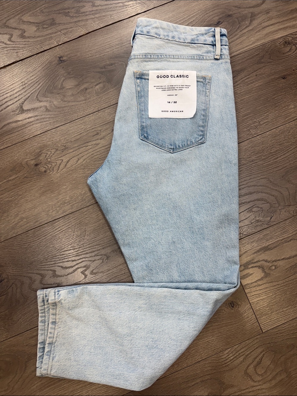 Good American Good Classic Light Blue High-Rise Jeans
